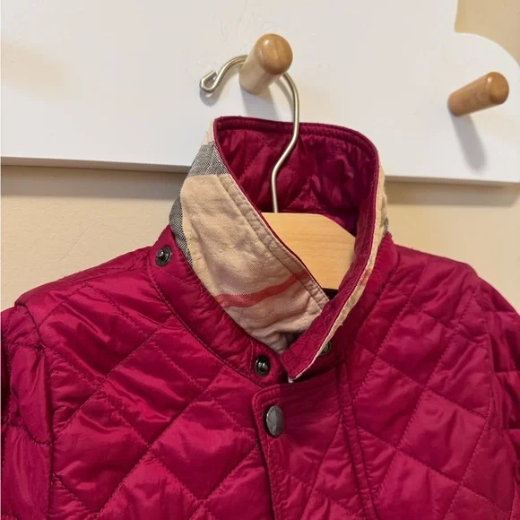 Burberry Kids Quilted Jacket - Burgundy - Picture 10 of 12